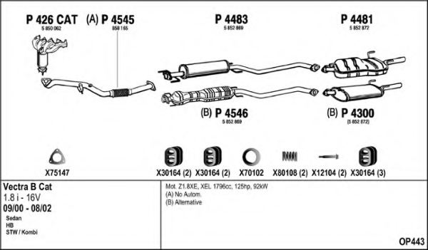 FENNO OP443 Exhaust System